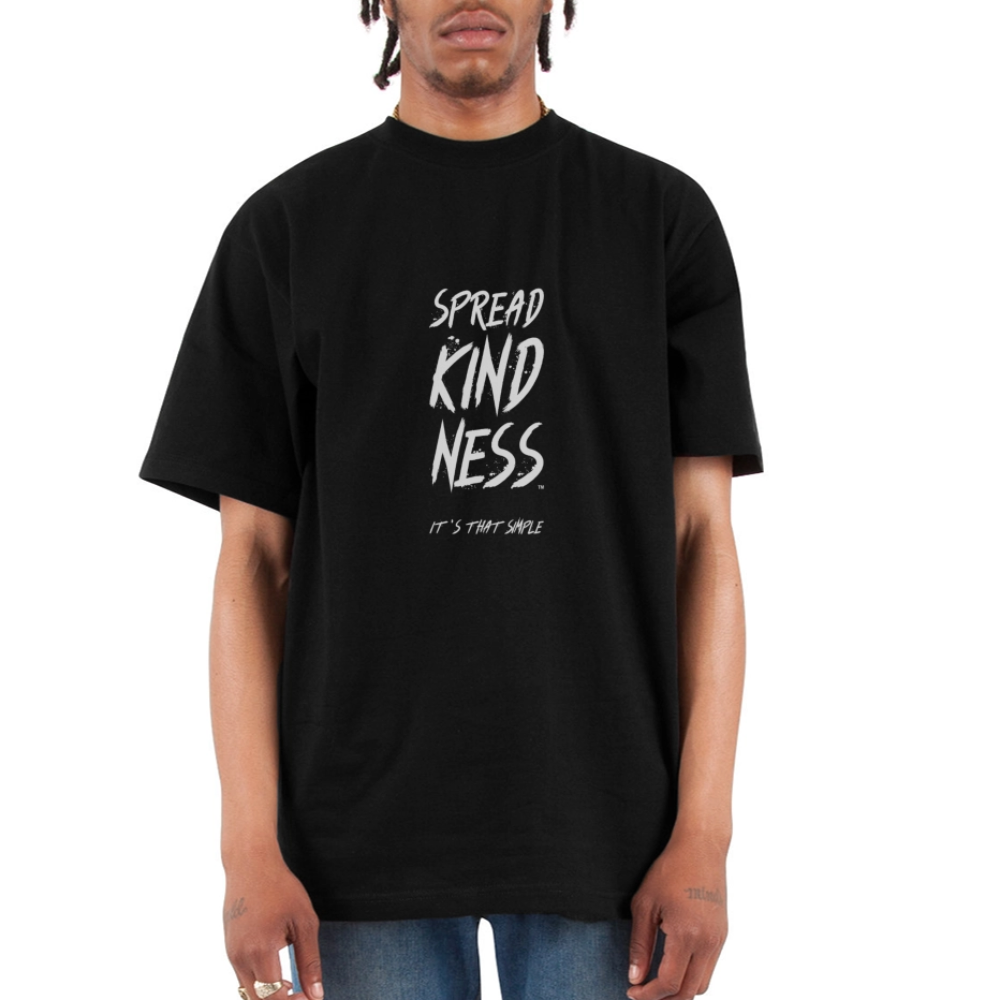 SPREAD KINDNESS Unisex Oversized Heavyweight T-Shirt - black