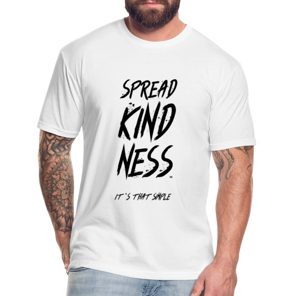 SPREAD KINDNESS White Fitted Cotton/Poly T-Shirt by Next Level - white