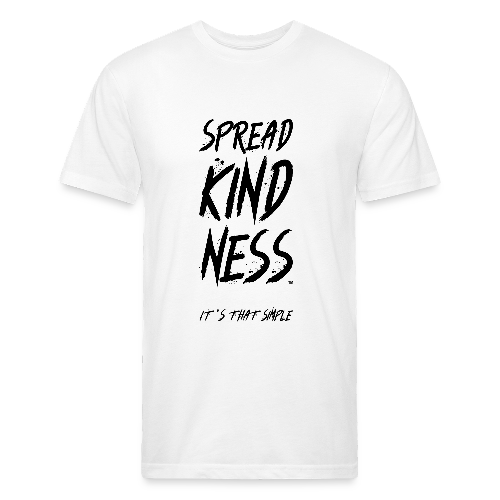 SPREAD KINDNESS White Fitted Cotton/Poly T-Shirt by Next Level - white