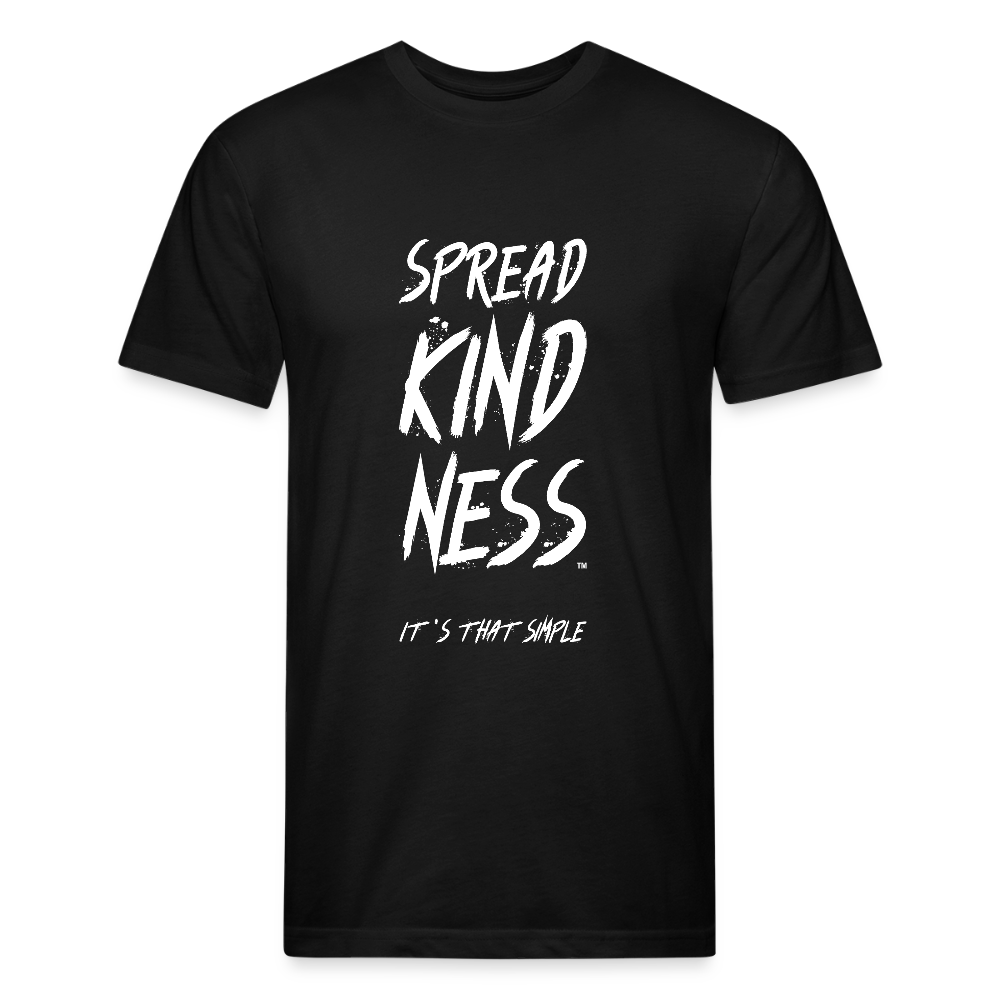 SPREAD KINDNESS Black Fitted Cotton/Poly T-Shirt by Next Level - black