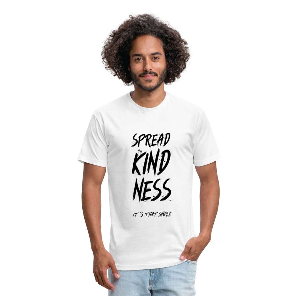 SPREAD KINDNESS White Fitted Cotton/Poly T-Shirt by Next Level - white